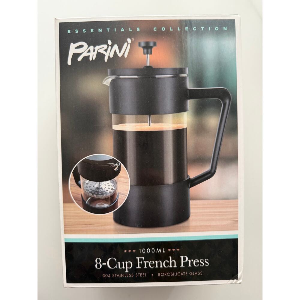 Parini Essential Collection 8-Cup French Press Coffee Tea Maker Stainless New